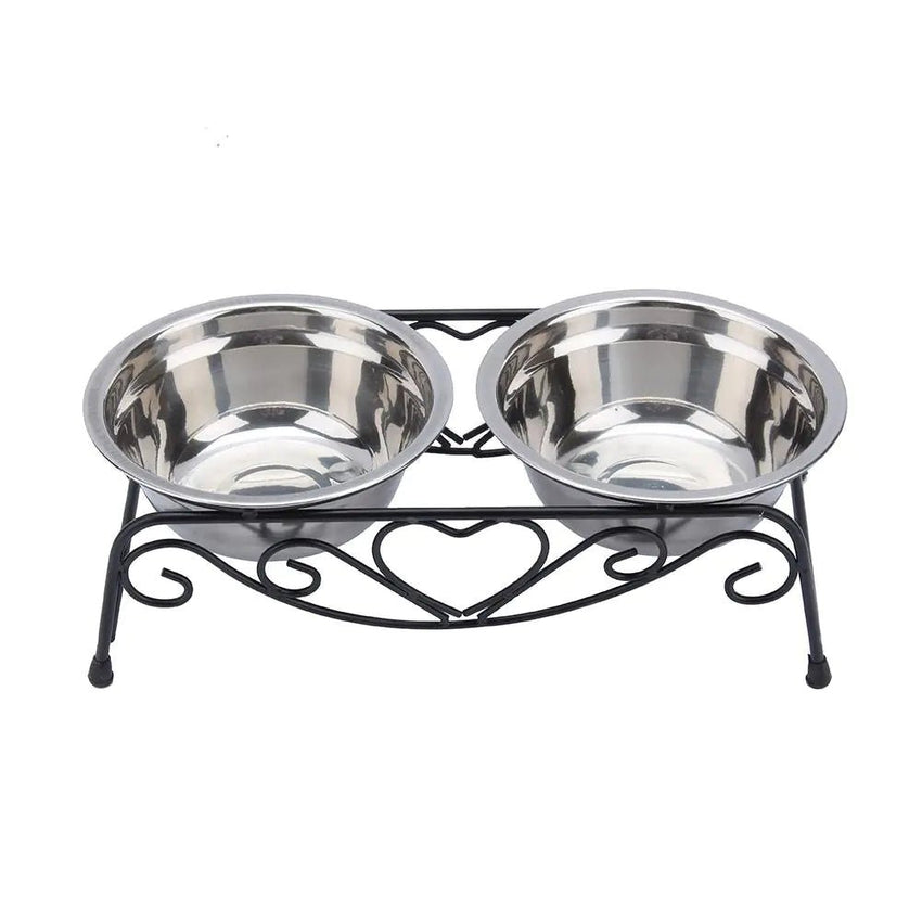 Stainless dog bowls - 2Pack Metal Dog Bowls Stainless Steel Dog Water and Food Bowls Set with No - Slip Base Pet Feeder Bowls
