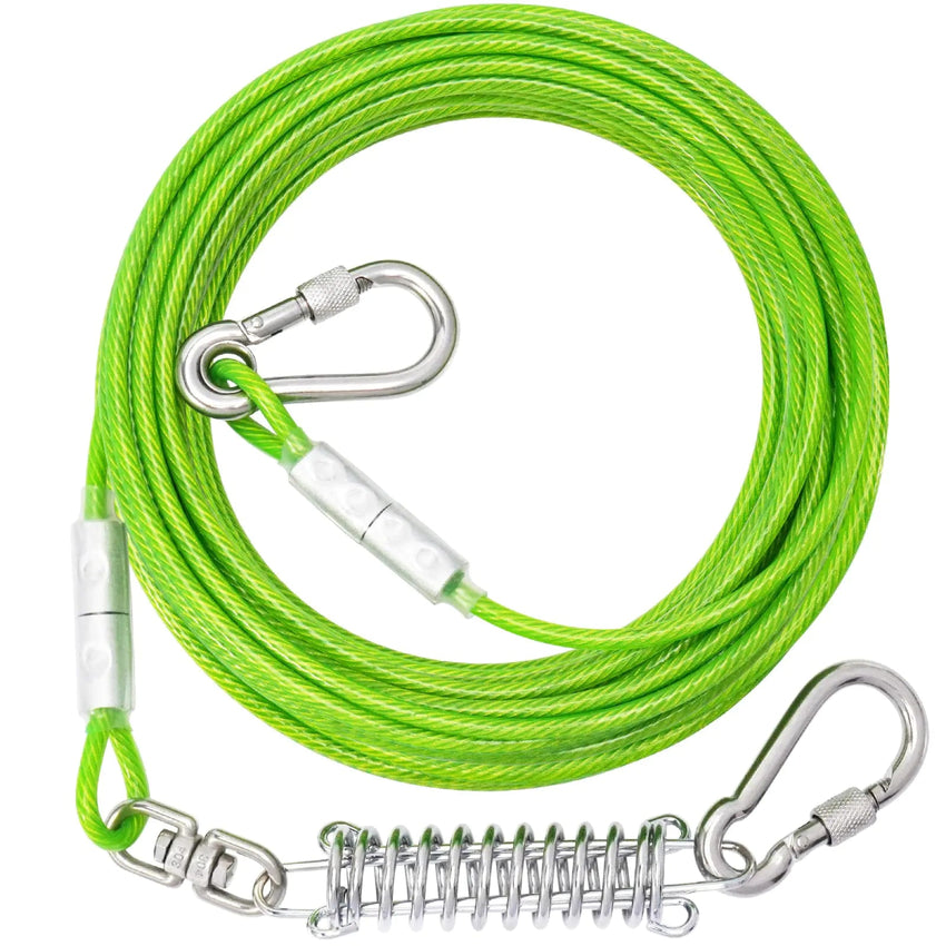 Stake for Dog Tie Out – 10ft Cable with Shock Spring for Safety

 - Petcharged