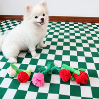 Toy Chew-Resistant Stuffed Dog Toy Plush Rose Flower Soft Pet Toy Chew Toy For Small And Dogs - My Store #