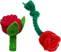 Toy Chew-Resistant Stuffed Dog Toy Plush Rose Flower Soft Pet Toy Chew Toy For Small And Dogs - My Store #