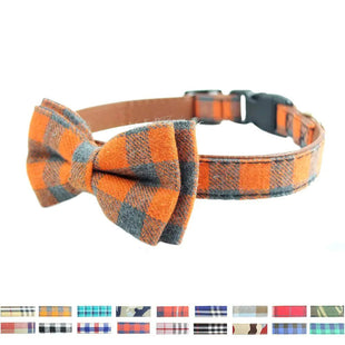 Stylish Bow Tie Dog Collar - Adjustable, Soft & Elegant for All Breeds