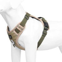 dog harness for dogs - No Pull Tactical Dog Harness for Small Medium Dogs Easy Control Service Dog Vest Harness Training Walking Adjustable Reflective Tactical Pet Harness (Green M) - Petcharged