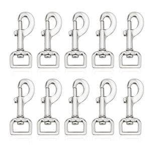 Dog Leash Clip - Swivel Snap Hooks Heavy Duty Dog Leash Hook Trigger Clip Clasp for Linking Pet Leash Collar Key Chain Dog Playpen (3-1/2" (8cm) 0.79" 10 Pack)