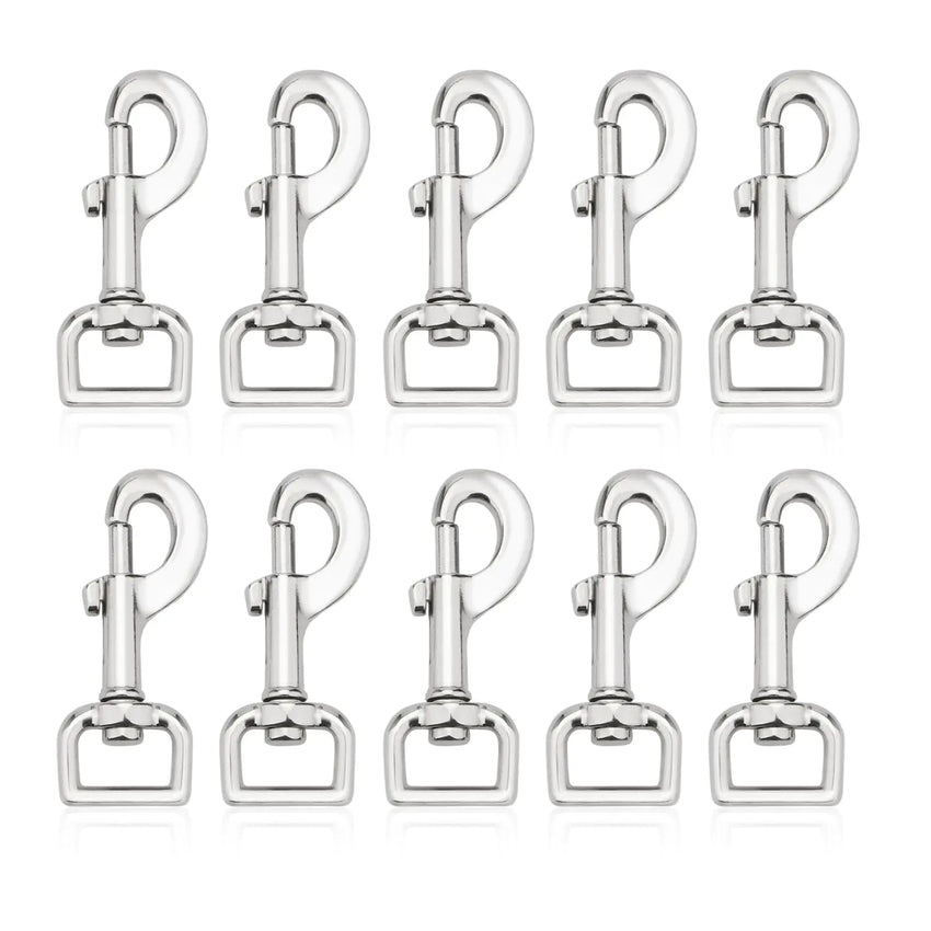 Dog Leash Clip - Swivel Snap Hooks Heavy Duty Dog Leash Hook Trigger Clip Clasp for Linking Pet Leash Collar Key Chain Dog Playpen (3-1/2" (8cm) 0.79" 10 Pack)