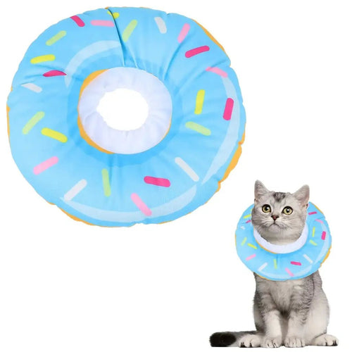 Cat Elizabethan Collar Soft Donut Cone Adjustable Neck Pillow for Small Medium Pets
