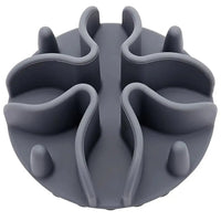 Ceramic Dog Bowl – Silicone Slow Feeder Insert with Strong Suction | Small Purple - Petcharged