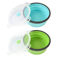 Collapsible Dog Bowl: 2 Pack Portable Travel Food & Water Set (17oz) - Petcharged