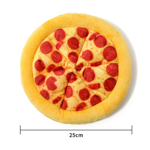 Pet Teddy Toy Pizza Grinding Teeth Squeaky Durable Dog Chewing Toy Interactive Supplies - My Store #