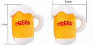 New Pet Supplies Sounding Plush Toy Creative Cartoon Simulation Beer Bottle Beer Mug Toy Dog Toy - My Store #