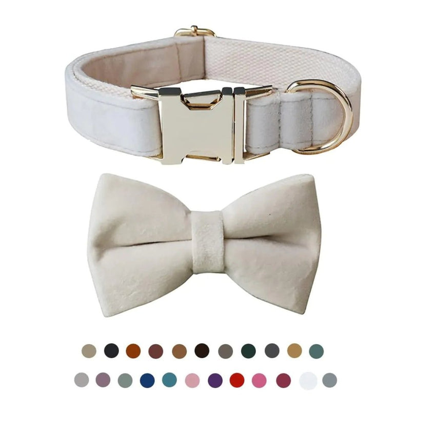 Dog Bow Tie Collar with Removable Bow Tie – Adjustable & Stylish - Petcharged