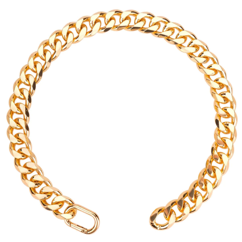 Dog Chain Collar Gold Durable Light Metal Cuban Link Cute Fashion Jewelry Accessories for Dogs - Petcharged