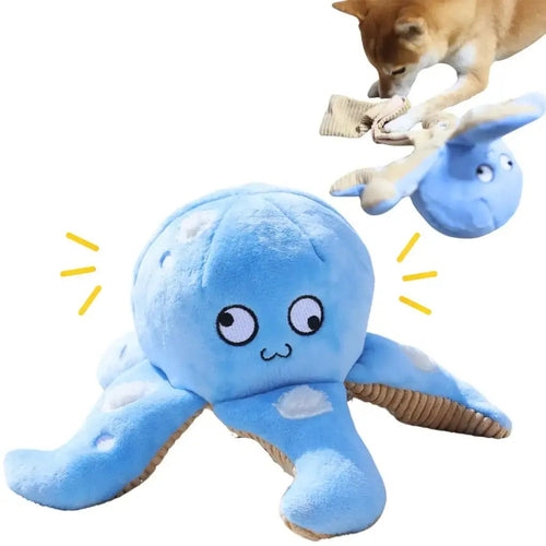 Dog Cute Toys – Squeaky Octopus Plush Puzzle for Puppies - Petcharged