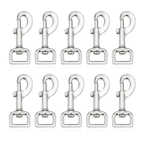Dog Leash Clip – 10-Pack of Heavy-Duty Swivel Snap Hooks