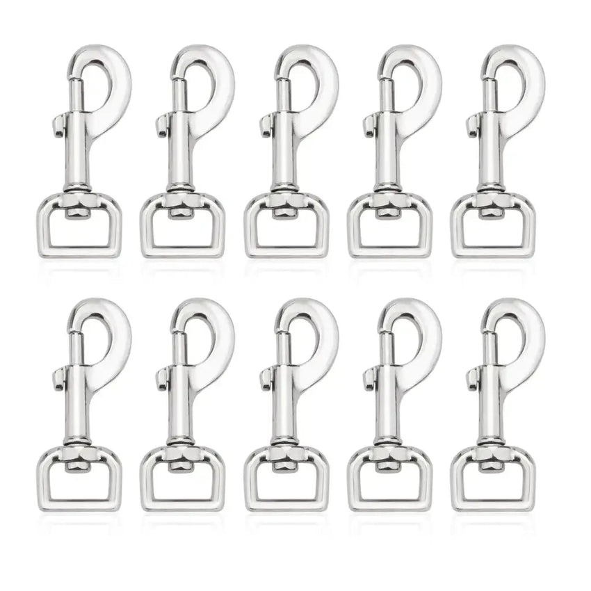 Dog Leash Clip – 10 - Pack of Heavy - Duty Swivel Snap Hooks - Petcharged