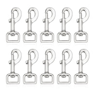 Dog Leash Clip - Swivel Snap Hooks Heavy Duty Dog Leash Hook Trigger Clip Clasp for Linking Pet Leash Collar Key Chain Dog Playpen (3 - 1/2" (8cm) 0.79" 10 Pack) - Petcharged