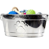 Dog Toy Basket - Metal Indestructible Steel Toy Basket - Petcharged