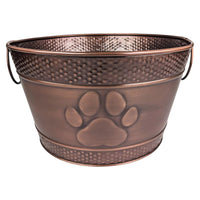 Dog Toy Bin - Metal Indestructible Storage Bin with Handles Farmhouse Organizer Storage Basket - Petcharged