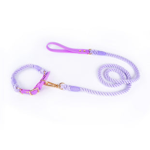 Fashion Personality Woven Leather Pet Dog Leash