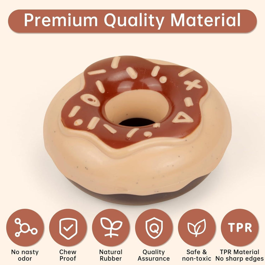 Donut Dog Toy TPR Durable Chewy And Fun Soundmaking Dog Toy Dog Chew Toys For Aggressive Chewers Teeth Grinding Dog Birthday Gifts Interactive Toys For Small Medium Large Dog Breeds - My Store #
