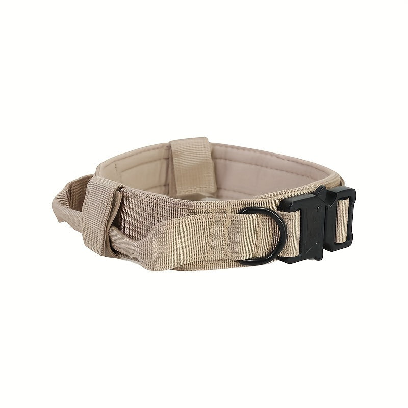 Heavy Duty Military Tactical Dog Collar With Handle - Provides Ultimate Control And Comfort For Medium And Large Dogs