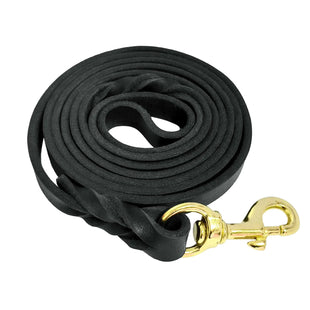 Leather Dog Leashes - 6ft x 3/4 Heavy Duty Braided Dog Leashes with Rotating Clasp Genuine Leather Dog Training Leash for Small Medium Large Dogs