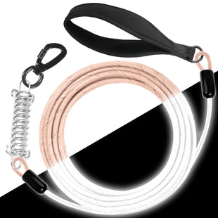 Long dog leash - Reflective Chew Proof: 10 ft Heavy Duty Dog Lead for Small Large Dogs