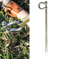 dog tie out stake - Dog Tie Out Stake - Stainless Steel Heavy Duty Dog Stake for Outside Dog Anchor for Dog Tie Out Cable for Yard Free Swivel Dog Stake Camping Gear for Small Dog Up to 20 lbs (12 Inch) - Petcharged