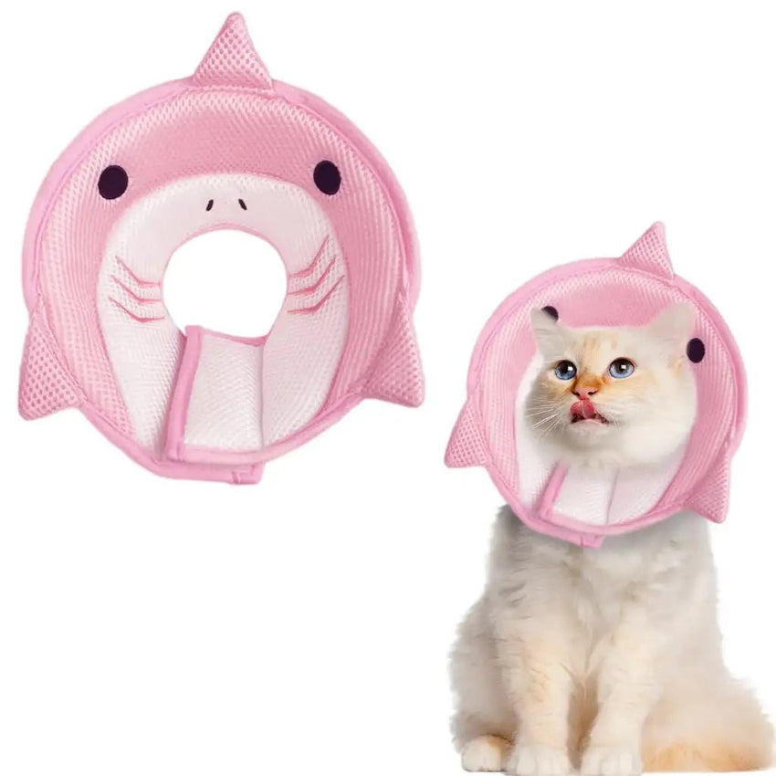 Pink Cat Collar Cone – Soft Adjustable Recovery Collar for Cats & Kittens - Petcharged