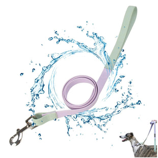 Run Leash For Dogs - Waterproof Dog Leash Durable PVC Rope Dog Lead Leash for LargeMediumSmall Dogs Slip Lead Dog Leash for Walking Running (Purple and Green) - Petcharged