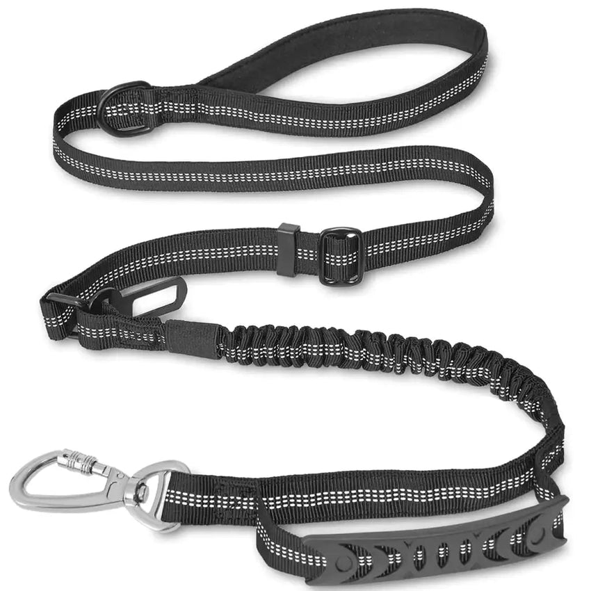 Tactical Dog Leash – Heavy Duty Reflective Bungee Training Leash with Dual Handles - Petcharged